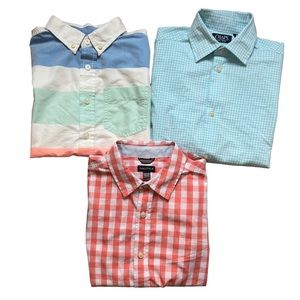 Bundle of 3 Boy’s Long Sleeve Collared Button Up Shirts NWOT